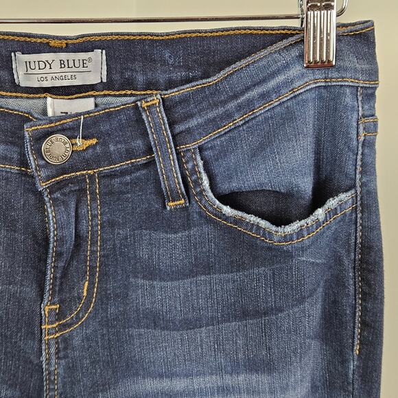 Judy Blue Skinny Mid Rise Ankle Blue Denim Jeans | Women's 7 / 28 - Picture 13 of 16